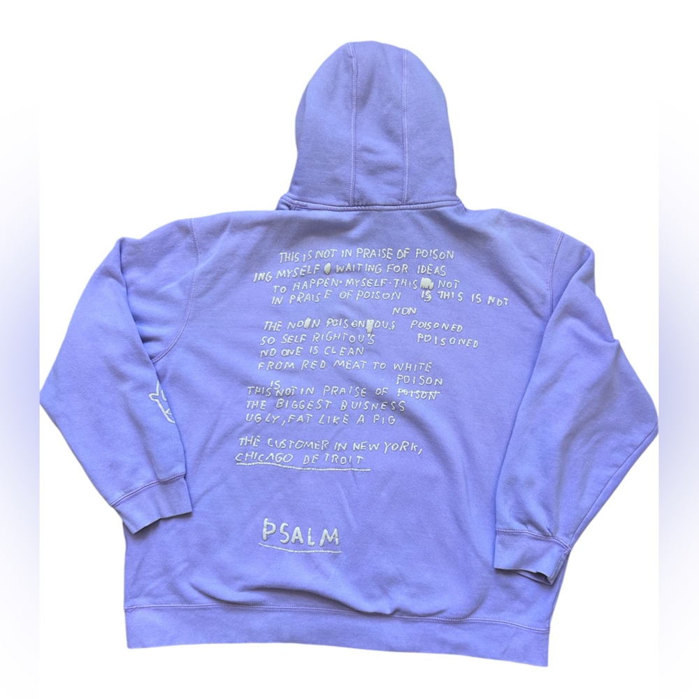 Jean-Michel Basquiat pre-loved oversize lavender hoodie size L/XL - Picture 3 of 9